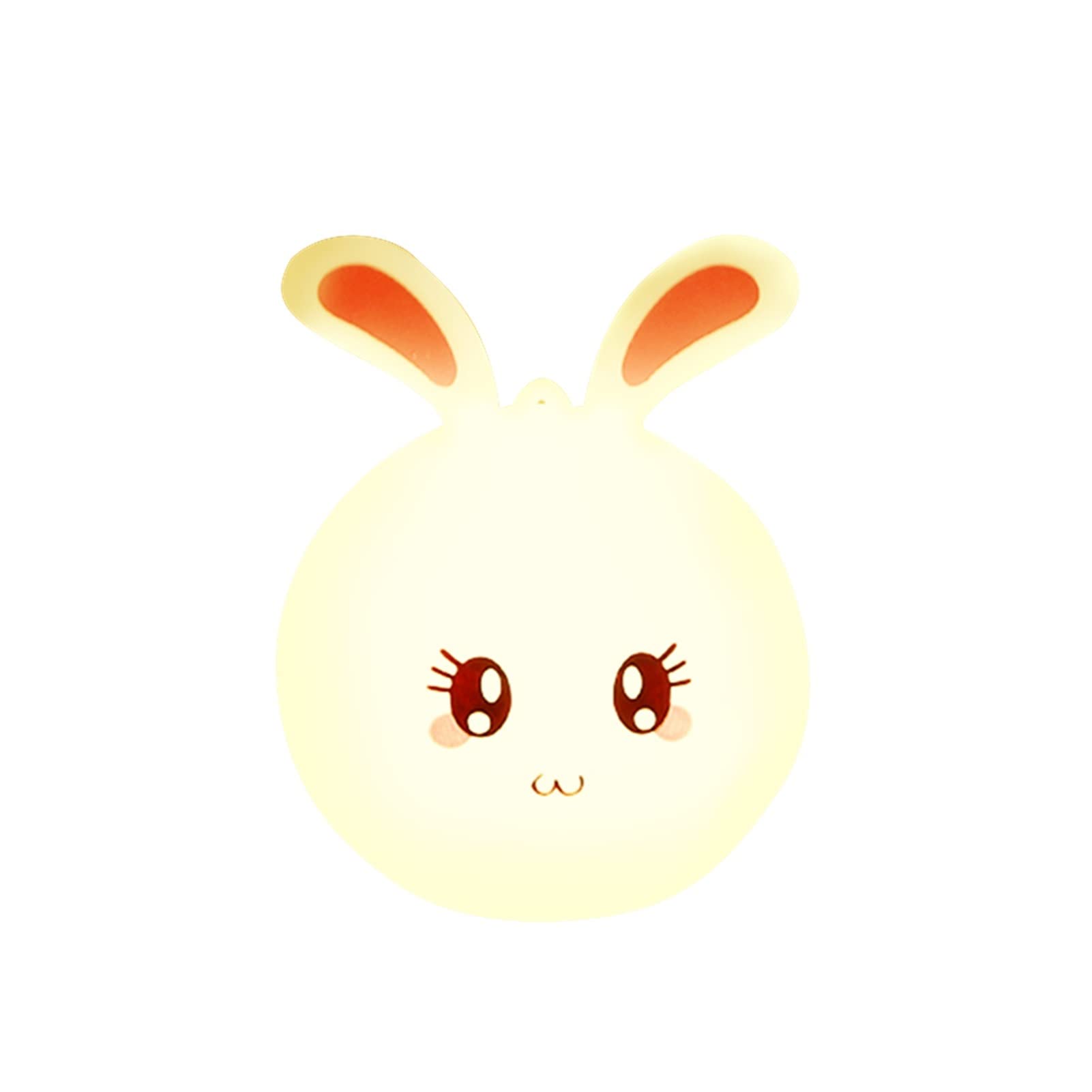 OFUNGO Cute Rabbit Silicone Night Light - Color Changing USB Plug-in, Warm White & Romantic Atmosphere for Nursery, Bedroom, Breastfeeding - Dimmable LED Baby Nightlight for Kids Room Decor