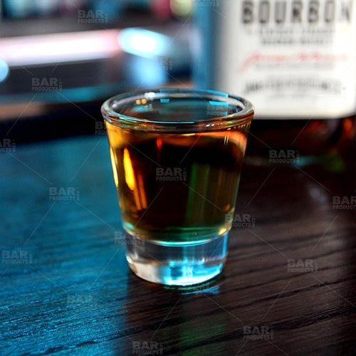 BarConic® 1.5 oz Clear Thick Base Shot Glass - Durable Whiskey, Tequila, and Liquor Glass for Home Bar, Parties, and Cocktail Making