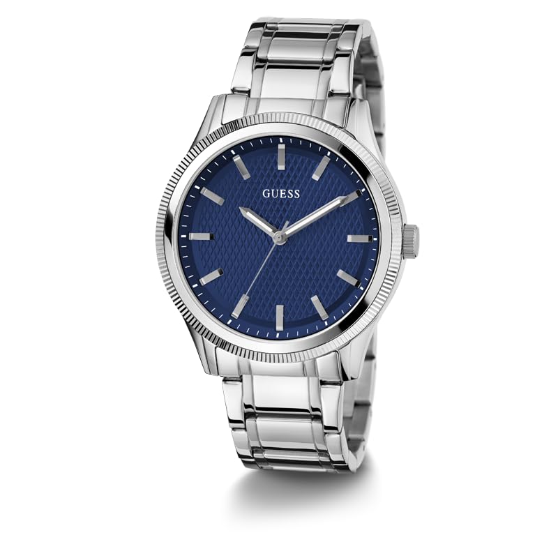 GUESS Men's 44mm Stainless Steel Chronograph Watch with Date Window - Casual & Business Timepiece for Everyday Wear