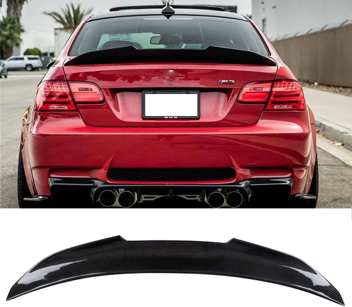 2007-2013 BMW 3 Series E92 Coupe Trunk Spoiler Wing - PSM Style Carbon Fiber Rear Lip Spoiler for Enhanced Aerodynamics & Sporty Look - Perfect for Car Enthusiasts & Street Racing