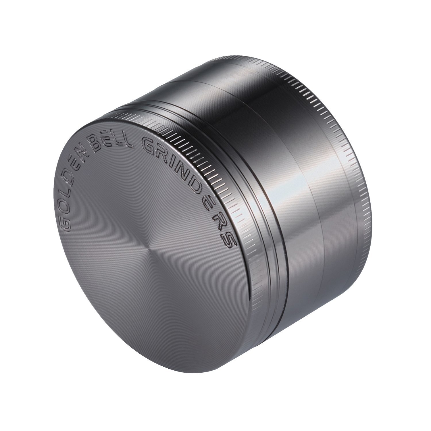 LIHAO 2 Inch Metal Herb Grinder for Spices - 4 Piece 5cm Black Nickel - Perfect for Grinding Herbs, Spices & Tobacco at Home, Camping or Travel