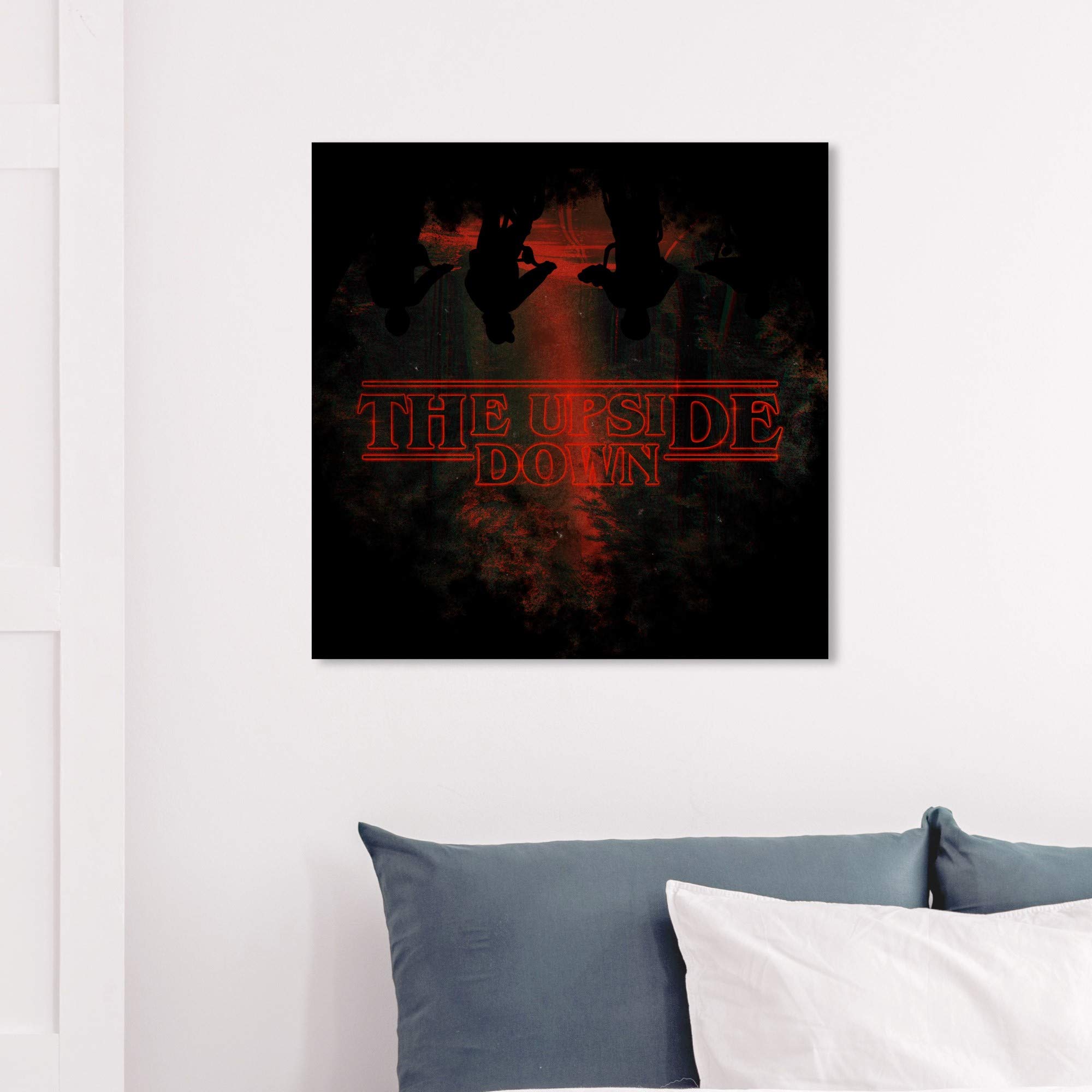 Wynwood Studio 'The Upside Down' Stranger Things Wall Art Canvas Print - 30x30 Inch TV Show Home Decor in Red & Black - Perfect for Living Room, Bedroom or Office Decor