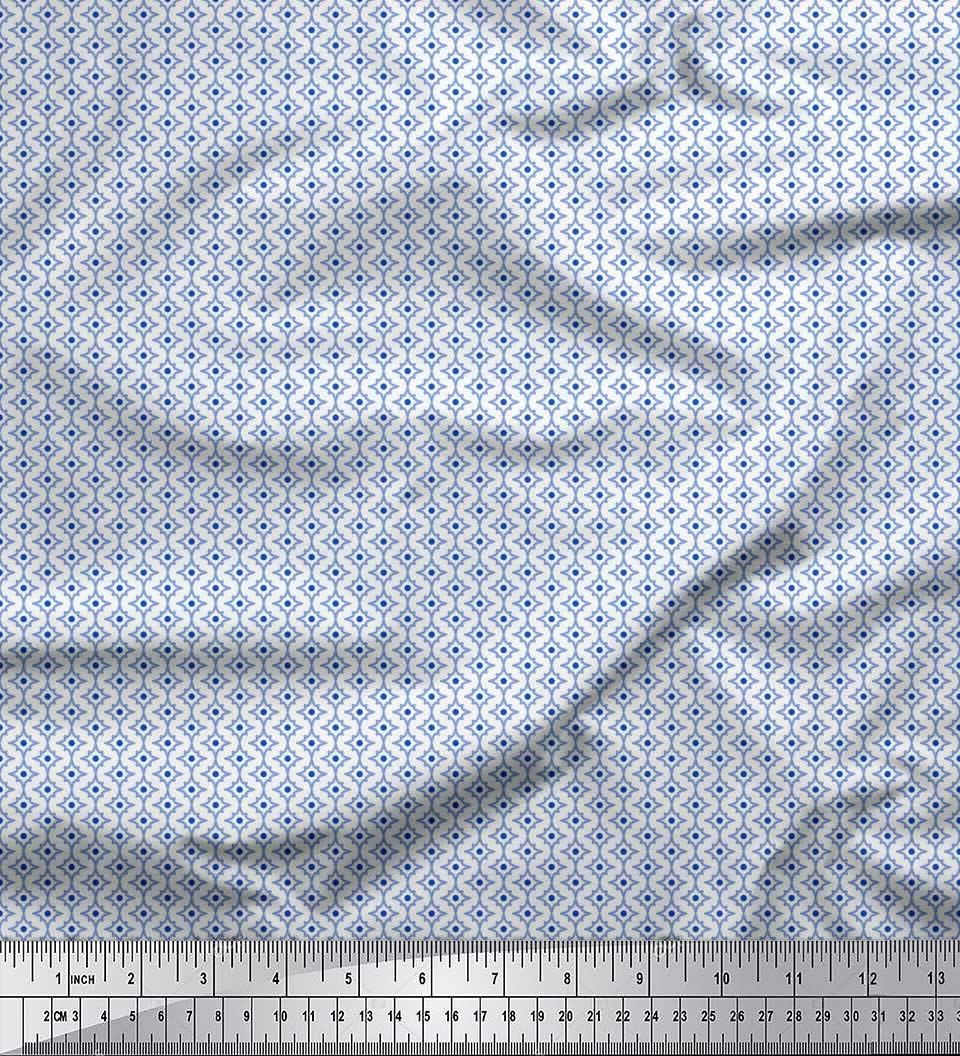 Soimoi Moss Georgette Brown Fabric by The Yard - 42 Inch Wide Printed Fabric with Playful Dot & Floral Small Print - Perfect for Dresses, Blouses, Scarves and DIY Craft Projects