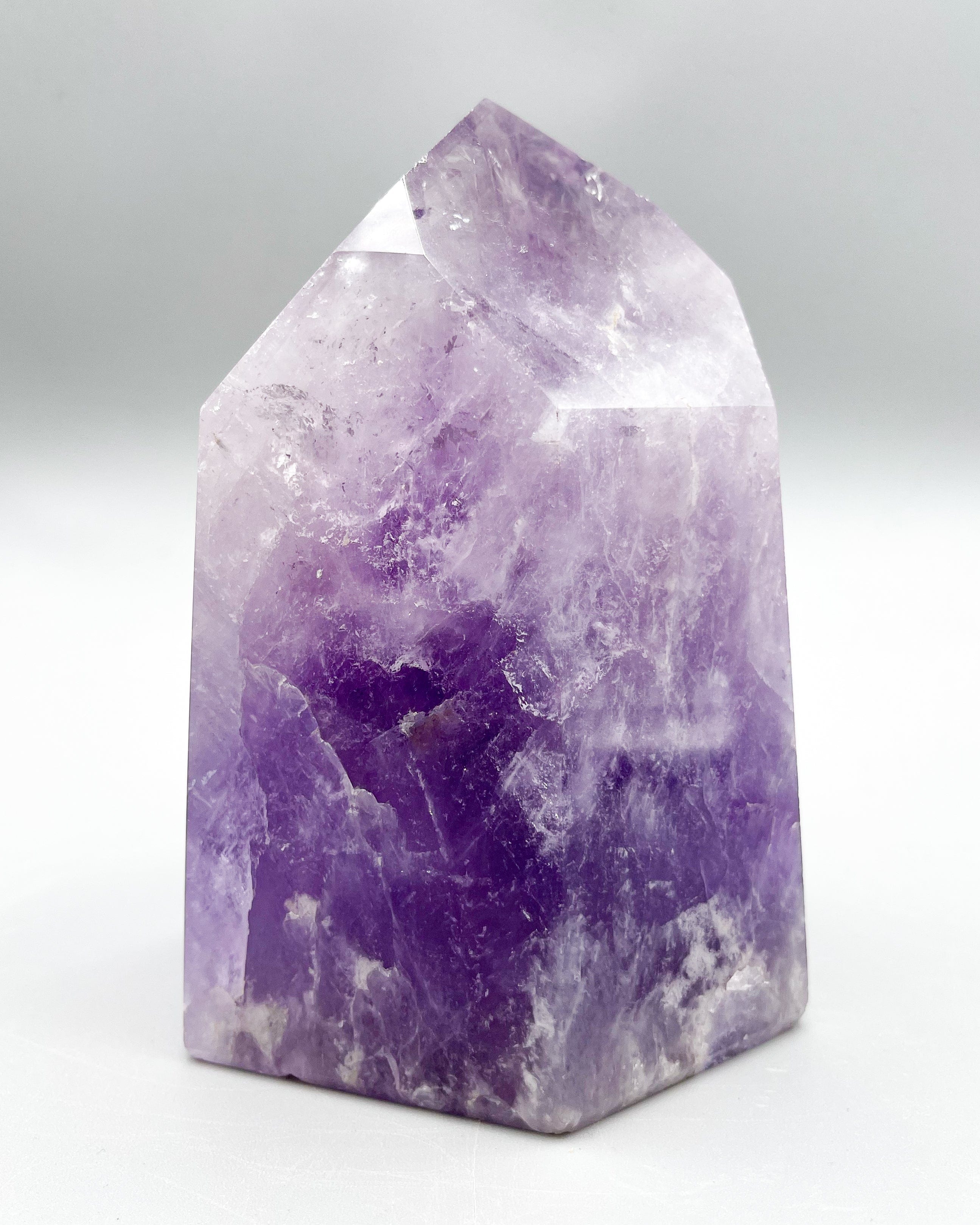 Natural Amethyst Single Point Crystal Carving - Healing Stone for Meditation, Reiki & Energy Work - Perfect for Home Decor & Spiritual Practices
