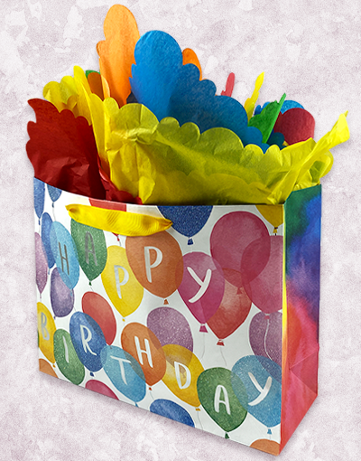 Balloon Bash Party Gift Bags - Colorful Celebration Favor Bags for Birthdays, Baby Showers & Special Events