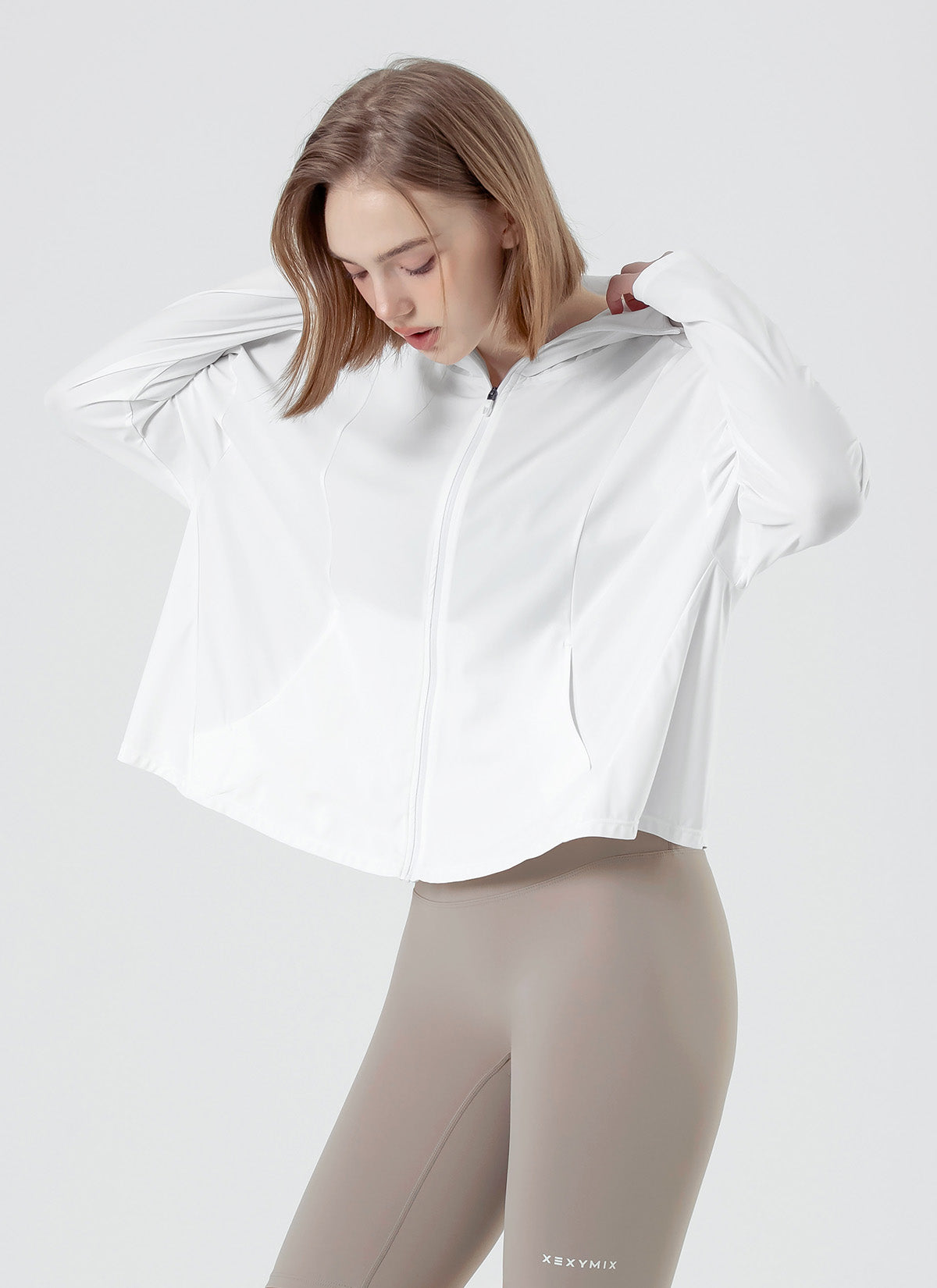 Lightweight Cooling Loose Fit Crop Hoodie Jacket for Women - Breathable Summer Outdoor Workout & Casual Wear
