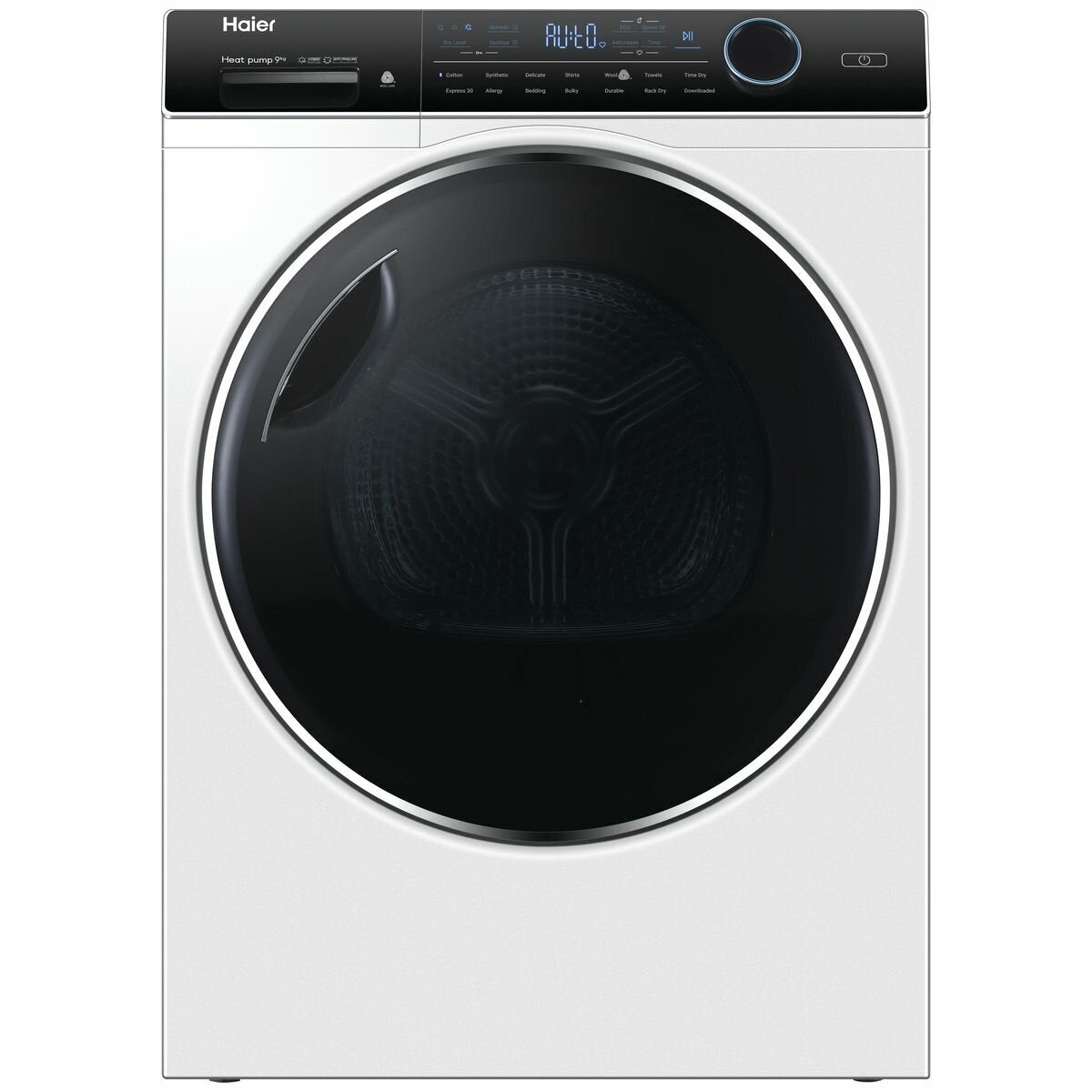 Haier 600 Series 9kg Heat Pump Dryer with Steam Refresh HDHP90AN1 - Energy Efficient Laundry Solution for Homes & Apartments