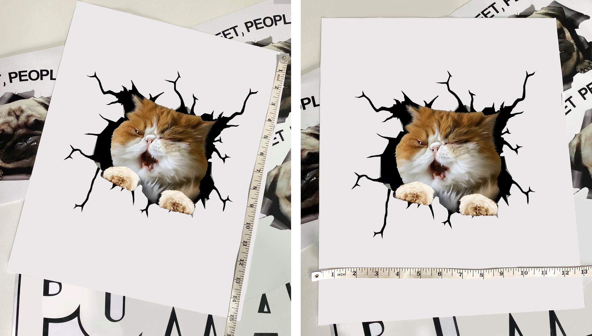 Persian Cat Car Decals Pack of 2 - 8