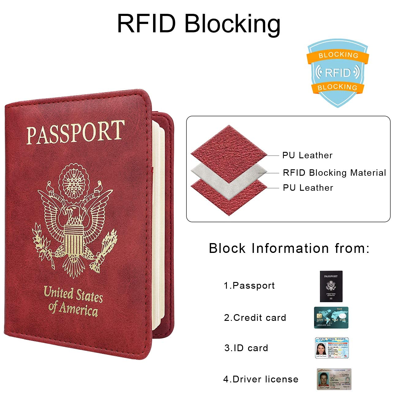 Premium PU Leather Passport Holder & Neck Wallet Travel Organizer Set - RFID Blocking for Secure Travel Accessories | Perfect for International Flights, Vacations & Business Trips