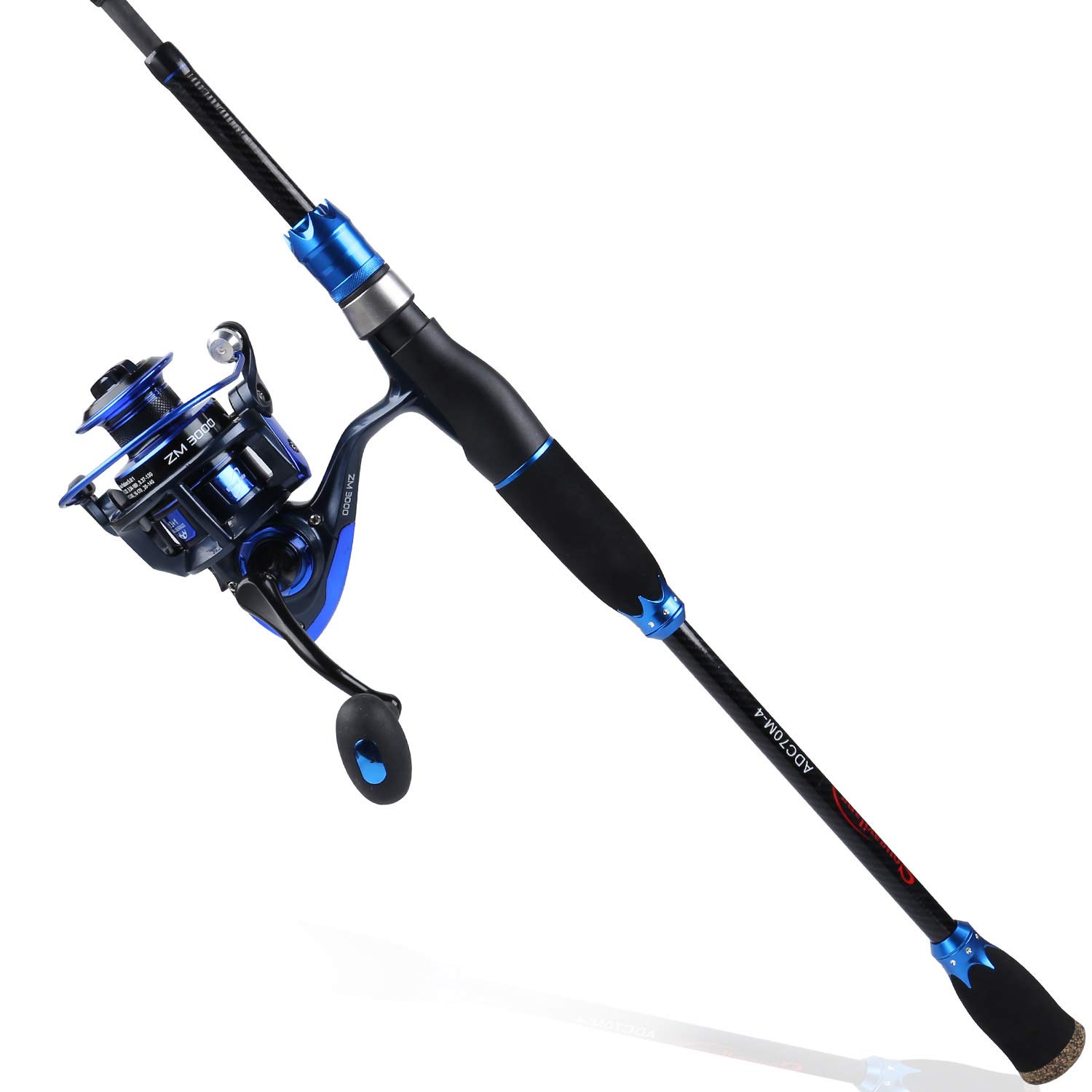 Sougayilang Spinning Fishing Rod and Reel Combo - 24-Ton Carbon Fiber Portable Fishing Pole with Spinning Reel for Freshwater Fishing - Perfect for Travel, Camping, and Outdoor Adventures