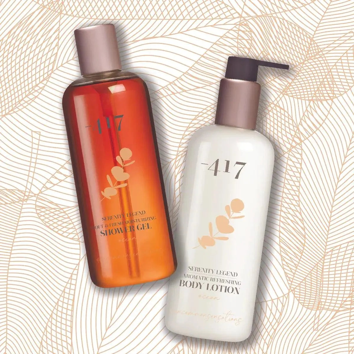 Minus 417 Shower Gel & Body Lotion Duo Set - Hydrating Ocean Scent for Men & Women | Perfect for Daily Skincare & Relaxing Bath Time