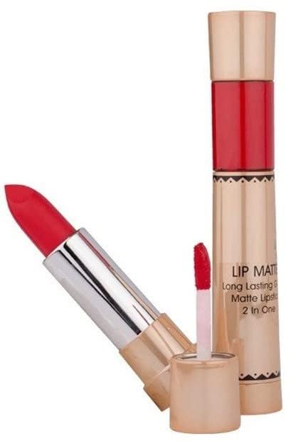 2 in 1 Lip Gloss & Liquid Lipstick Set - Long Lasting Hydrating Lip Makeup for Full Beautiful Lips | Perfect for Daily Wear, Parties & Special Occasions
