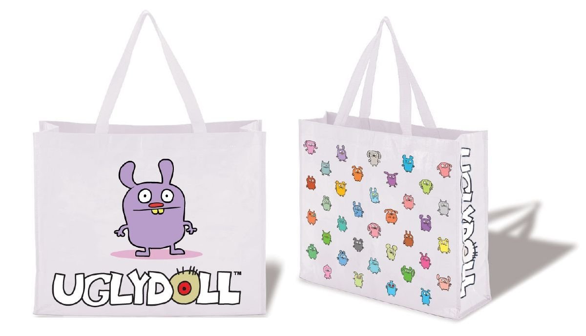 Uglydoll Tote Bag - White | Cute & Durable Cotton Shopping Bag for Women | Perfect for Grocery, Beach & Everyday Use