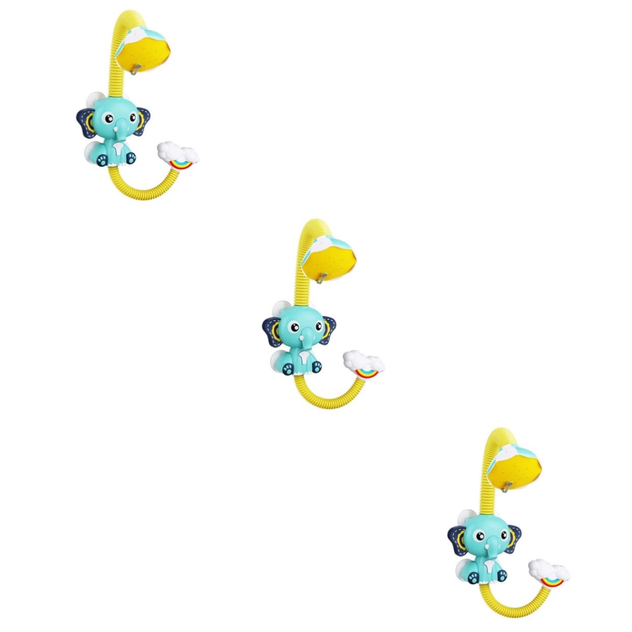 FAVOMOTO 3 Pack Bathtub Fountain Toys - Fun Water Spray Shower Toys for Kids, Toddler Bath Time Play, Splash & Sensory Bathing Toys (Green) - Perfect for Bathtime Fun, Pool Parties & Outdoor Water Play