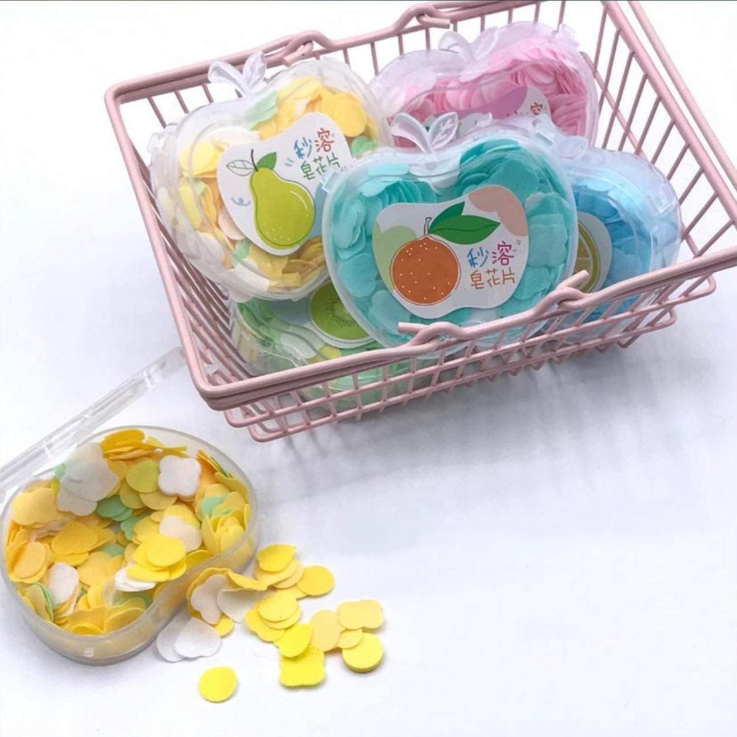 Apple-Shaped Paper Soap Box - Eco-Friendly Travel Soap Sheets (Pack of 1) | Perfect for Camping, Hiking & On-the-Go Hand Washing
