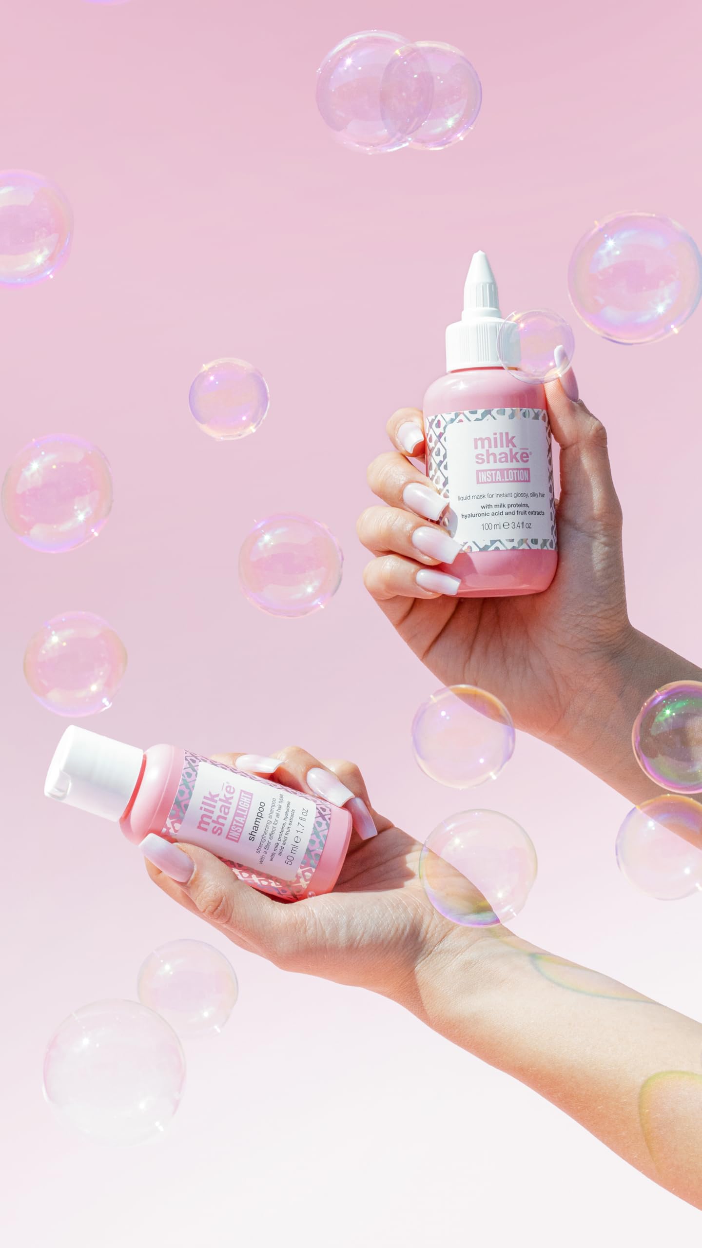 milk_shake Insta.Light Strengthening Shampoo with Filler Effect - Volumizing & Shine Enhancing Hair Care for Fine, Damaged Hair | 1.7 fl oz (50 ml) | Perfect for Daily Use & Salon-Quality Results at Home