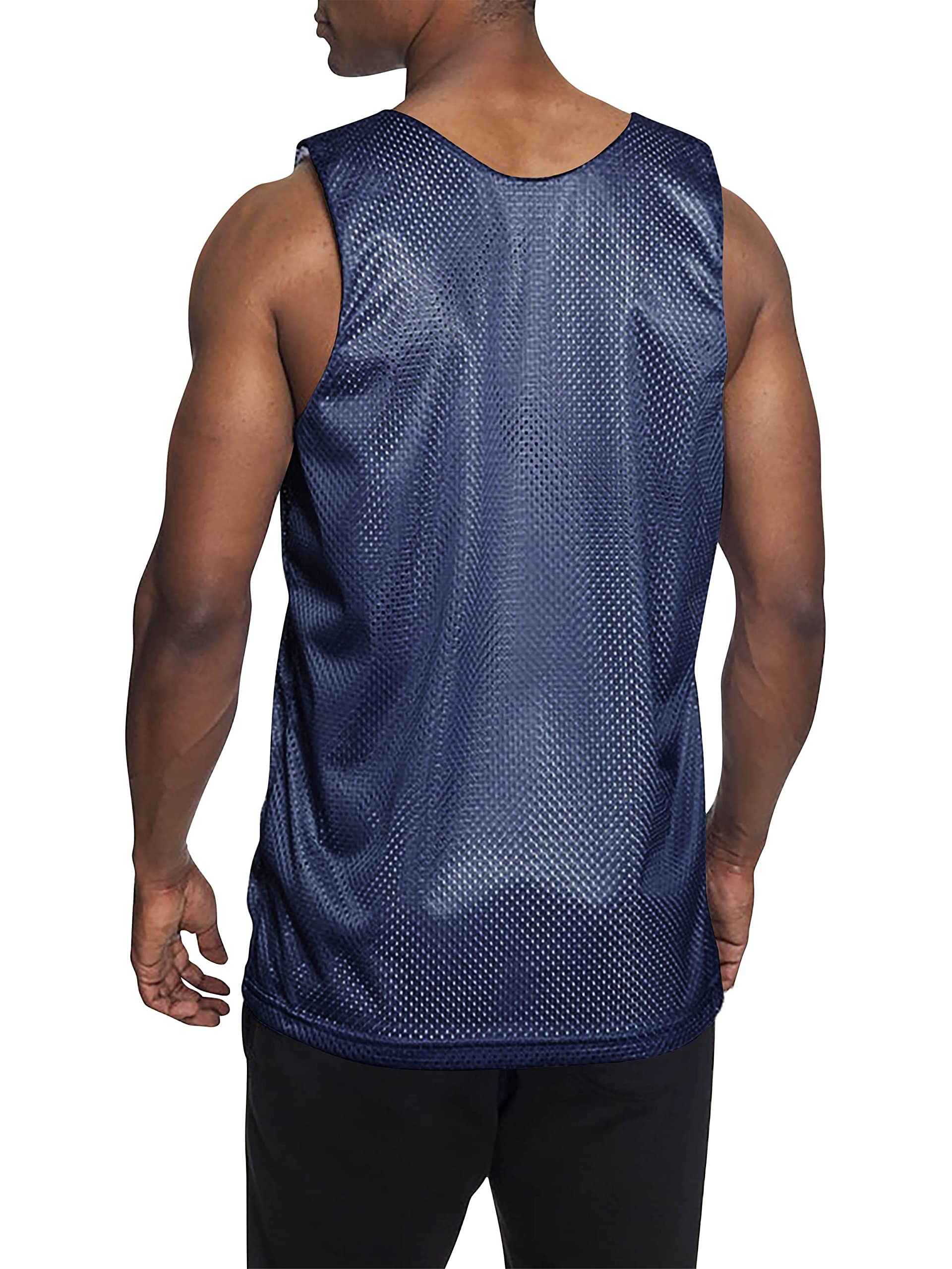Men's Reversible Basketball Jersey - Premium Moisture-Wicking Mesh Tank Top for Sports & Casual Wear - Gym, Street Style & Team Games