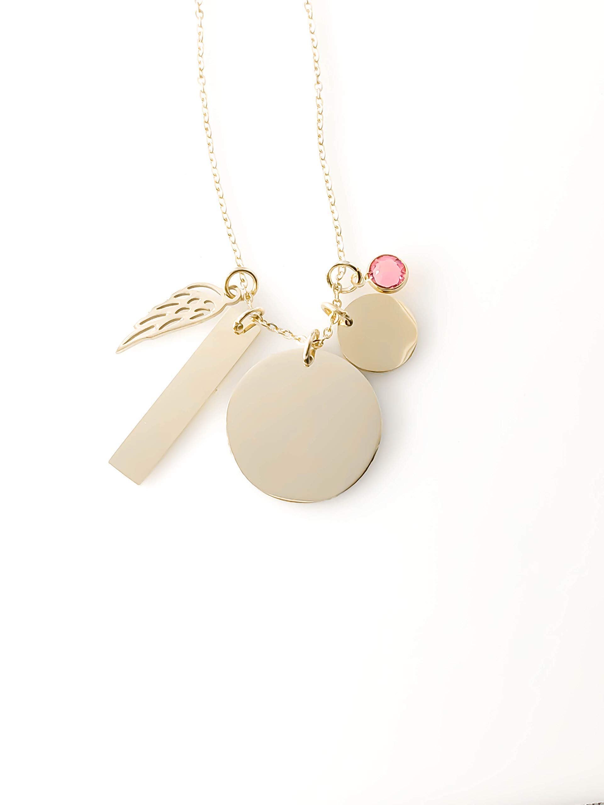 Memorial Necklace for Women - Gold or Rose Gold Sympathy Gift for Loss of Loved One - Thoughtful Bereavement Jewelry for Mom, Sister, Wife - Perfect for Funerals, Anniversaries & Keepsakes