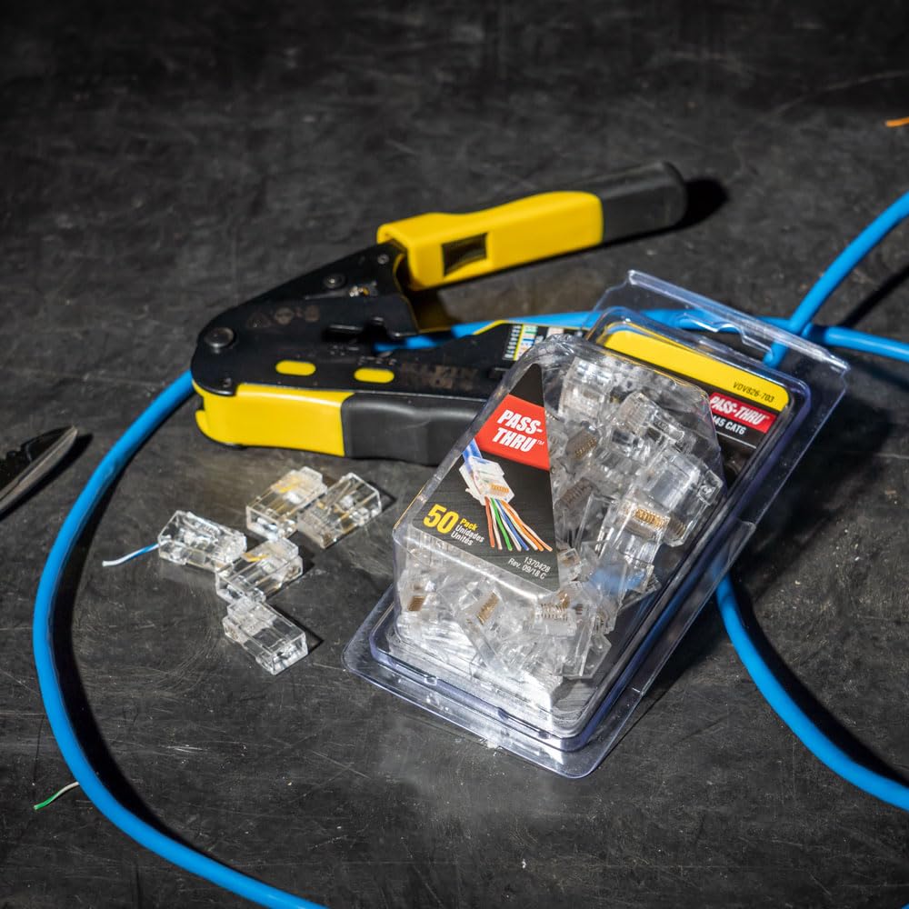 Klein Tools 80085 VDV LAN Cable and Wire Tester Kit - 6-Piece Set for RJ45 Modular Data Plugs | Network Cable Testing for Home, Office & IT Professionals