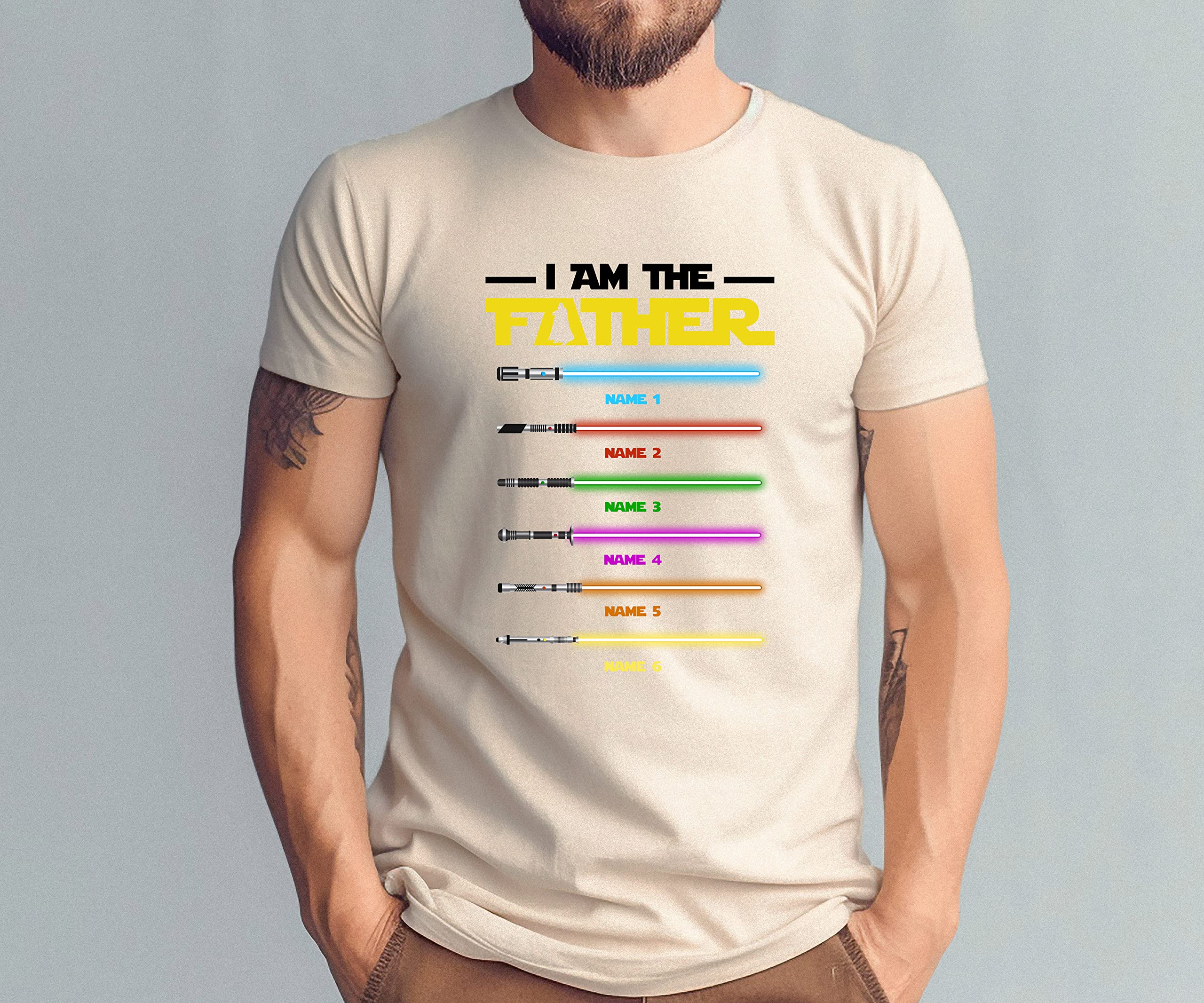 Custom 'I Am Their Father' Personalized Dad Shirt with Kids' Names - Unique Father's Day Gift for Dad - Perfect for Father's Day Celebrations, Family Reunions & Daddy-Daughter/Son Events