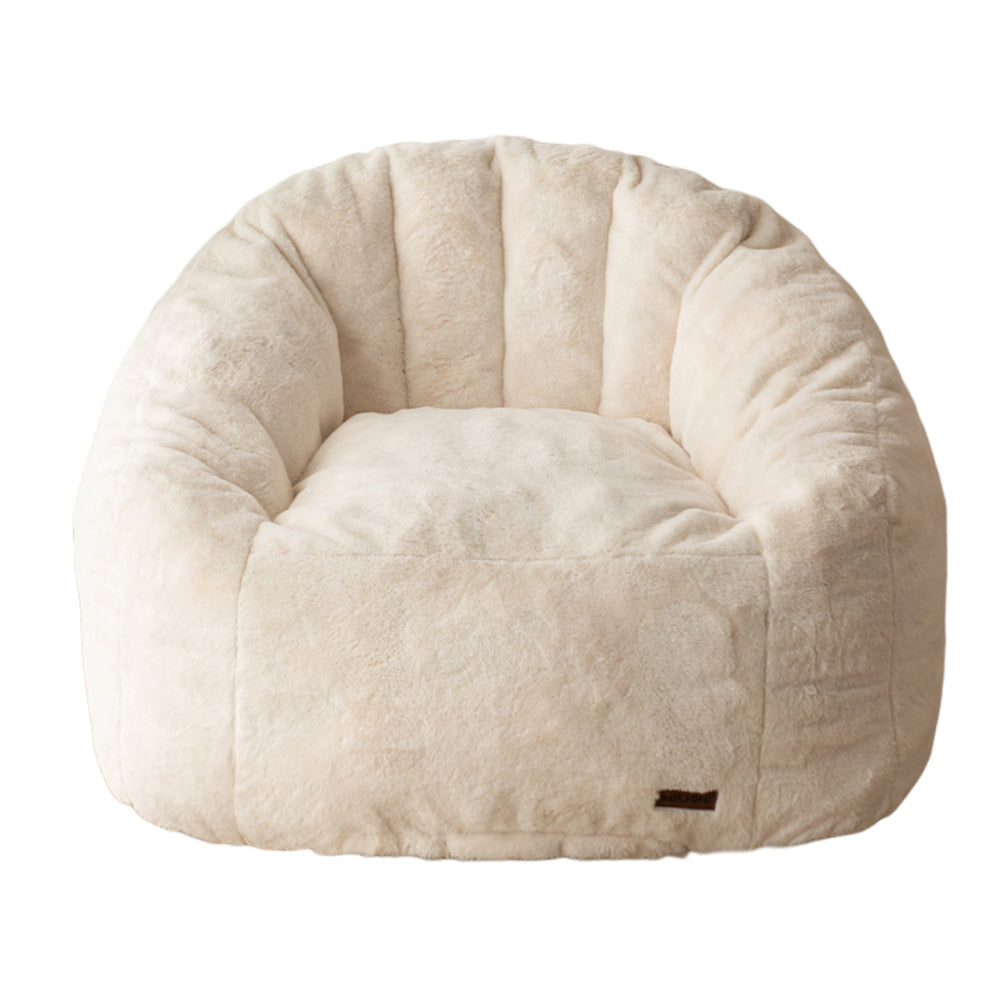 MAXYOYO Giant Bean Bag Chair - Oversized Faux Fur Shell Design with Premium Filler | Ultra Comfortable Lounge Chair for Living Room, Bedroom, Game Room & Dorm