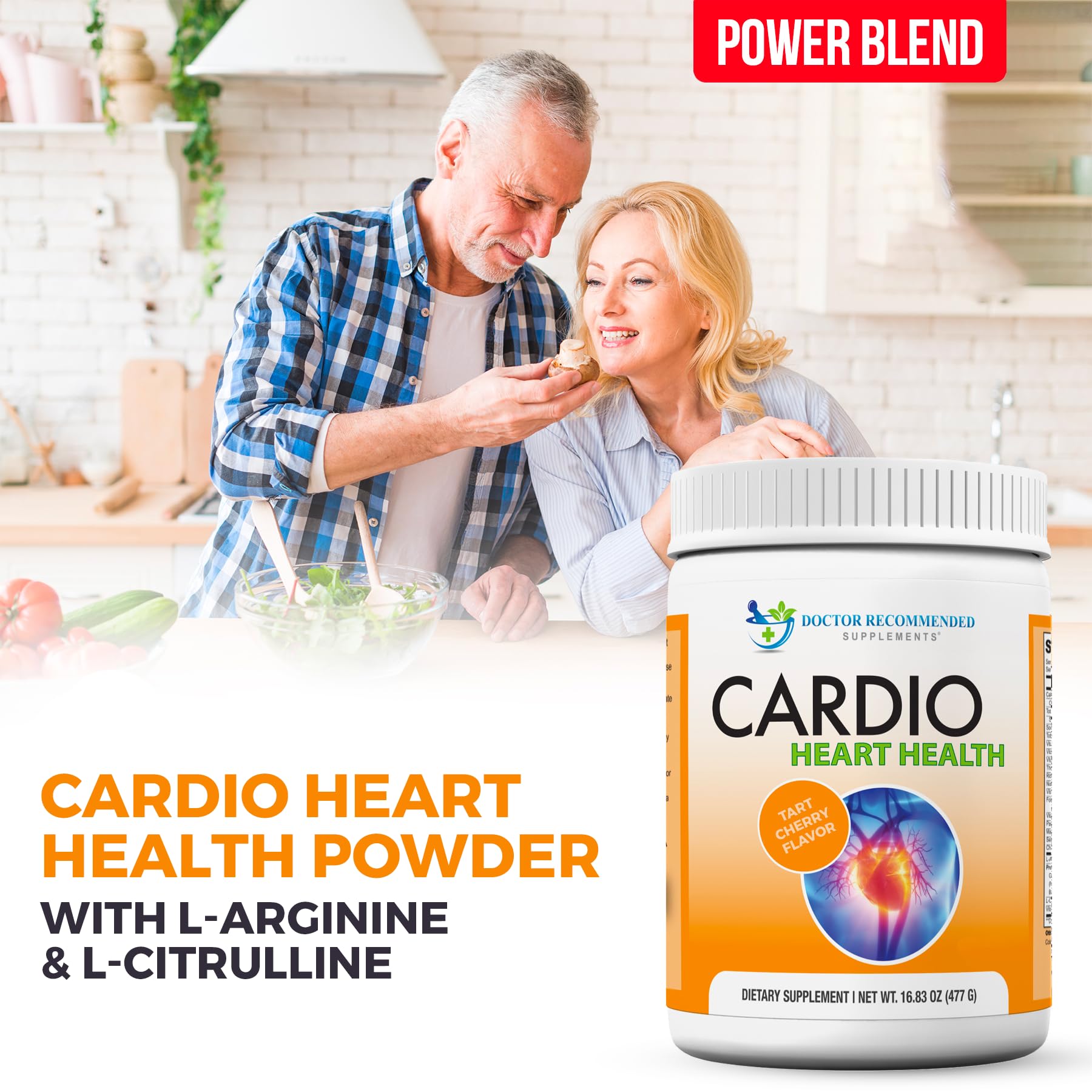 Doctor Recommended Heart Health Supplement Powder - 5000mg L-Arginine & 1000mg L-Citrulline for Cardiovascular Support (Pack of 3, 16.82oz-50.46oz) | Supports Blood Flow, Exercise Performance & Overall Wellness