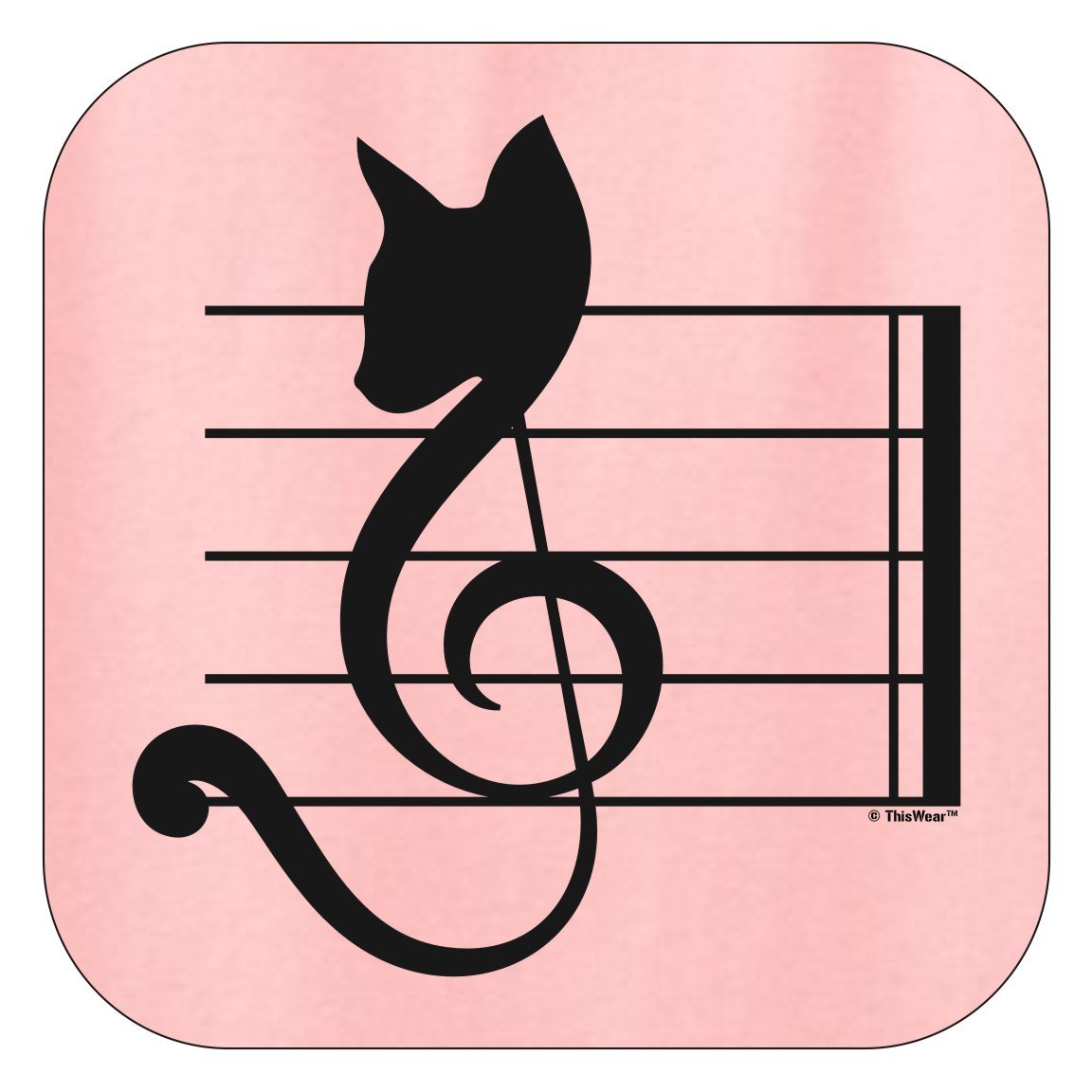 Cat Treble Clef Music Note Crewneck Sweatshirt - Cute Cat Lover Gift for Musicians & Music Teachers - Perfect for Concerts, Music Classes & Casual Wear