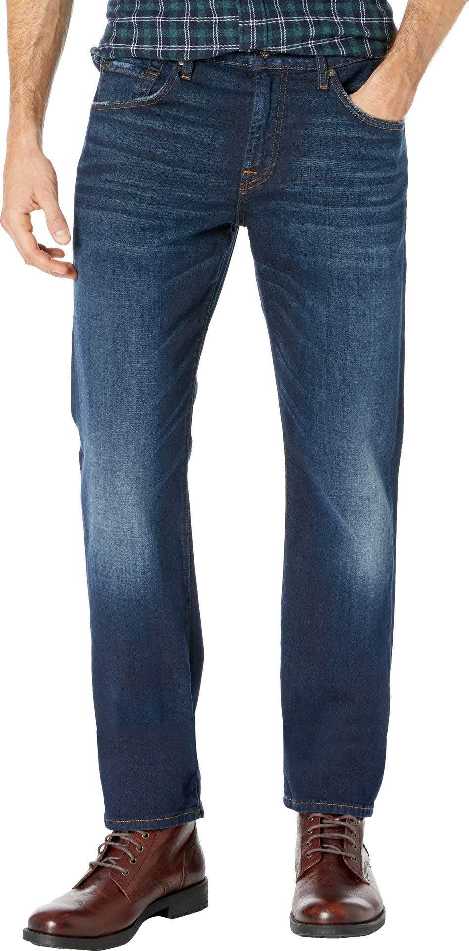 7 For All Mankind Men's Standard Tapered Straight Leg Jeans - Premium Denim Pants for Casual & Business Wear | Comfortable Slim Fit for Everyday Style