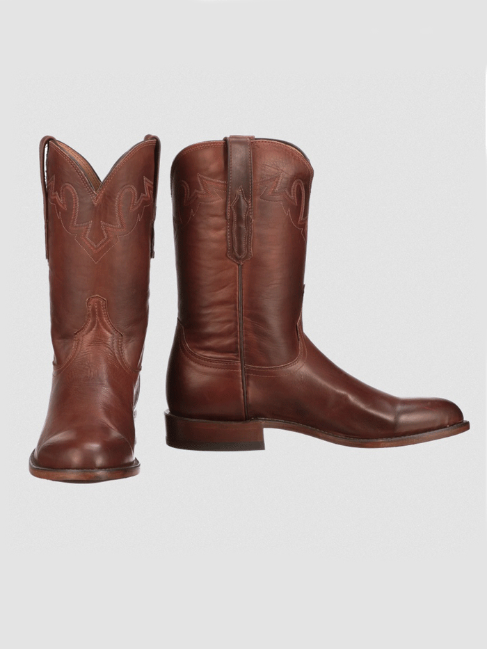 Lucchese CL6503.C2 Men's Sunset Roper Tan Ranch Hand Boots - Western Cowboy Boots for Men, Comfortable Roper Style for Riding, Work & Casual Wear