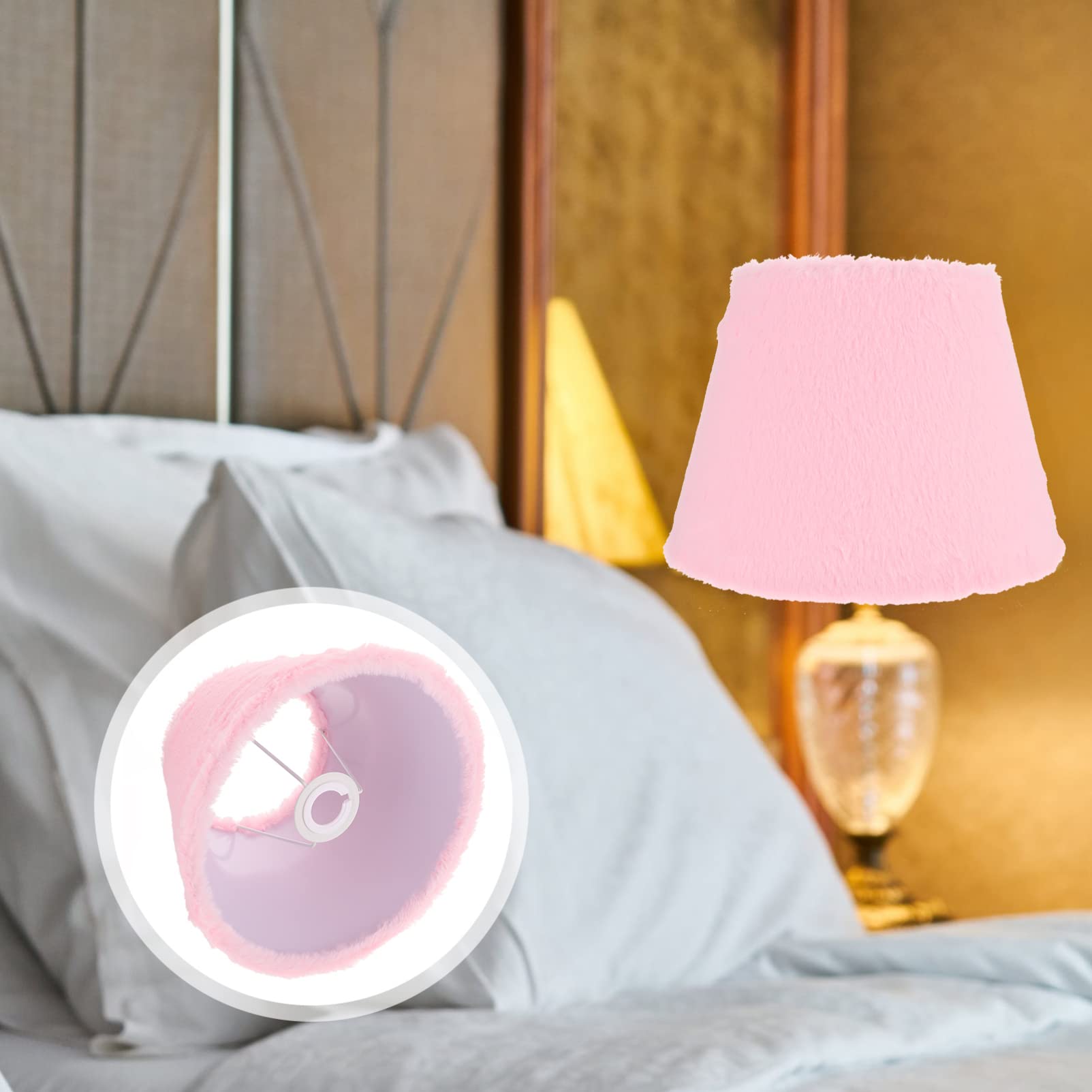 OSALADI Table Lampshade & Chandelier Pendant Light Cover - E27 Plush Ceiling Lamp Shade for Home, Cafe, Bedroom Decor - Perfect for Ambient Lighting in Living Rooms, Restaurants, and Cozy Spaces