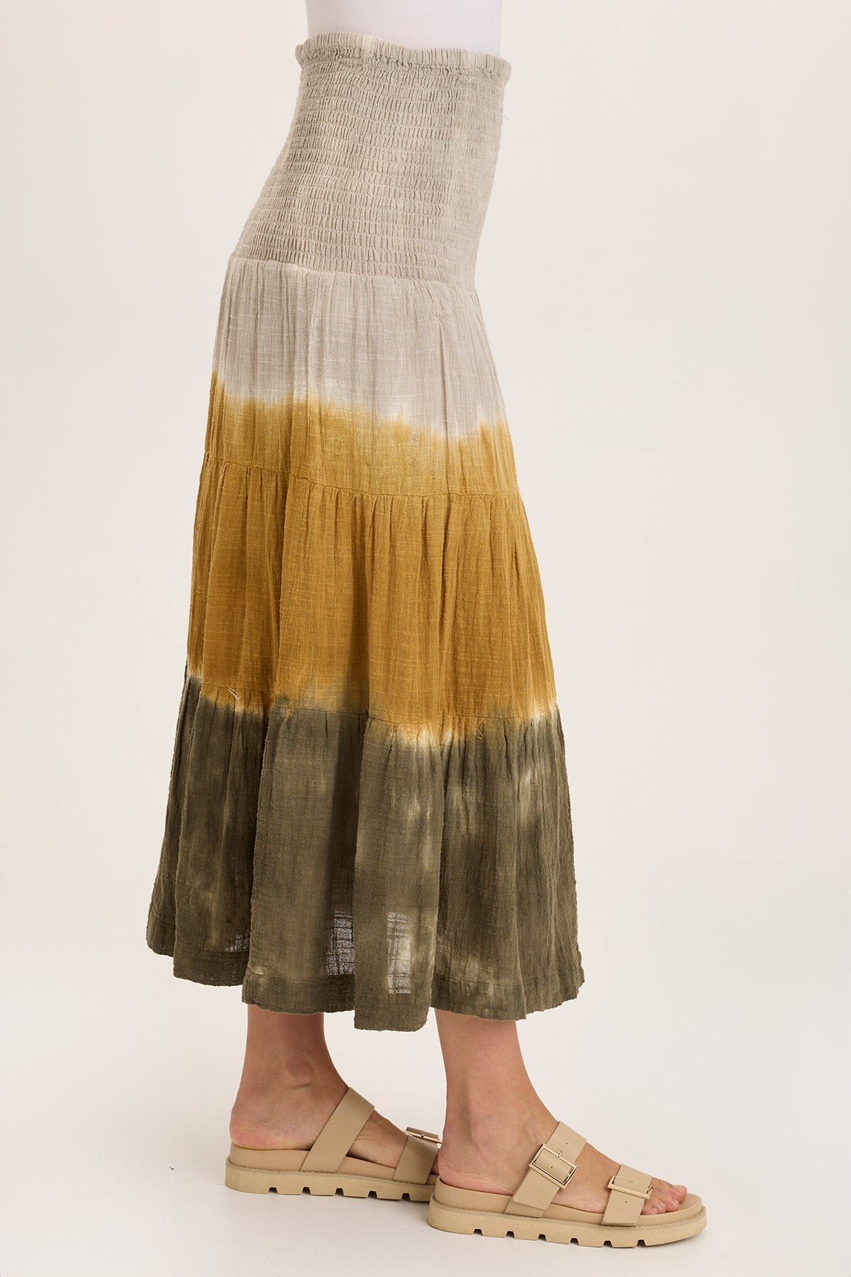 Paigene Women's Flowy Gauze Tiered Maxi Skirt - Boho Summer Beach Dress for Vacation, Festival, and Casual Wear