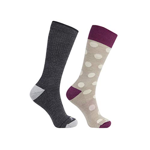 2 Pairs:1 Grey+1 Khaki Dots
