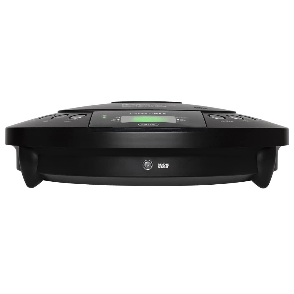 HANNLOMAX HX-329CD Wireless Charging CD Player with Bluetooth, FM Radio, Digital Clock & Dual Alarm - Green LED Display, USB/Aux-in Port, Remote Control - Perfect for Bedroom, Office & Car Use