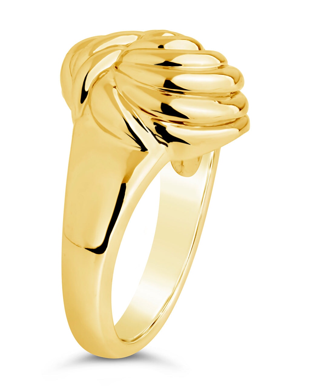 Brioche Twist Ring - Elegant Gold Plated Stackable Ring for Women - Perfect for Everyday Wear, Gift Giving & Special Occasions
