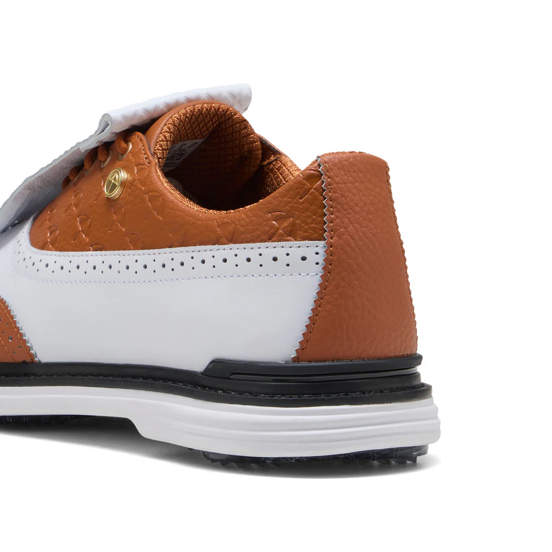 Puma X Arnold Palmer Royale Sneakers - White & Leather Brown Men's Golf Shoes for Comfort & Style on the Course