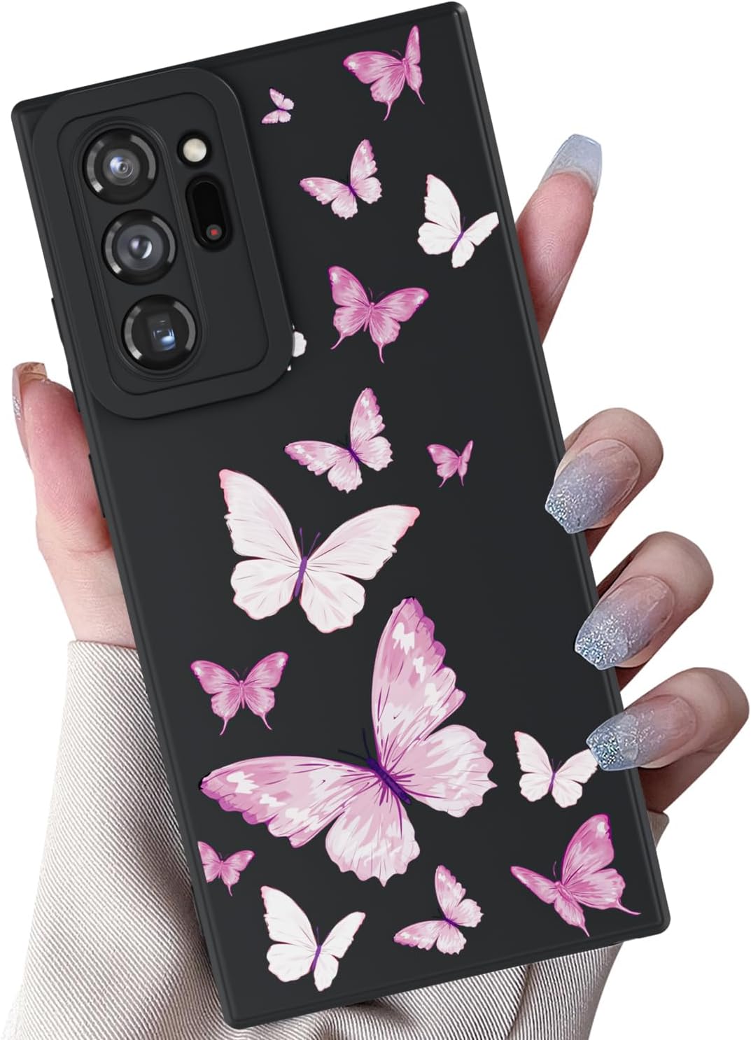 Samsung Galaxy S25 Plus Case - Flower Butterfly Design Soft Silicone Phone Cover - Slim Protective Shockproof Case for Everyday Use, Work & Travel