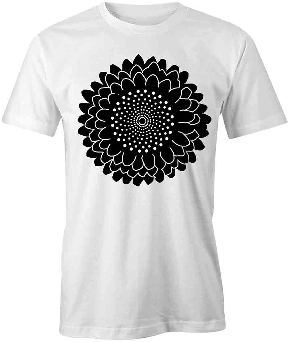 Sunflower Printed T-Shirt for Women & Men - Soft Cotton Graphic Tee in White | Casual Wear, Summer Outfits, Gift Idea