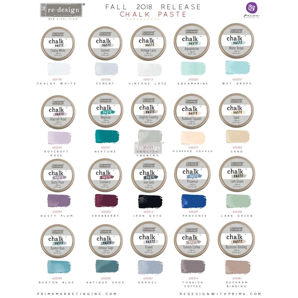 Prima Marketing Inc. Redesign Chalk Paste & Buckram Binding - DIY Scrapbooking, Card Making & Craft Projects for Home Decor