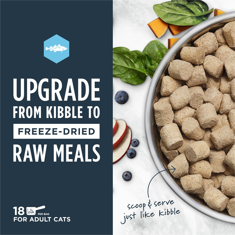 Freeze Dried Raw Pollock Cat Food - High Protein, Grain-Free Natural Treat for Kittens & Adult Cats - Perfect for Training, Travel & Mealtime Toppers