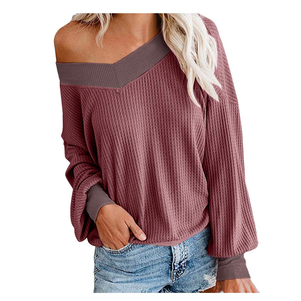 Off The Shoulder Sweater Women - Batwing Sleeve Oversized Knit Jumper Pullover - Cozy Winter Warm Tops for Fall & Winter - Perfect for Casual Outfits, Date Nights and Holiday Gatherings