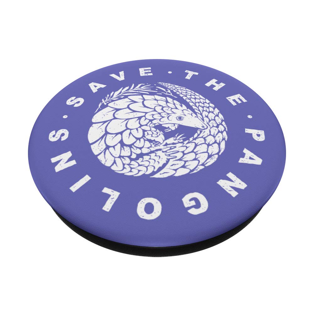 Save The Pangolin PopSockets PopGrip - Swappable Phone Grip for iPhone & Android | Wildlife Conservation Gift | Perfect for Animal Lovers & Eco-Friendly Phone Accessories