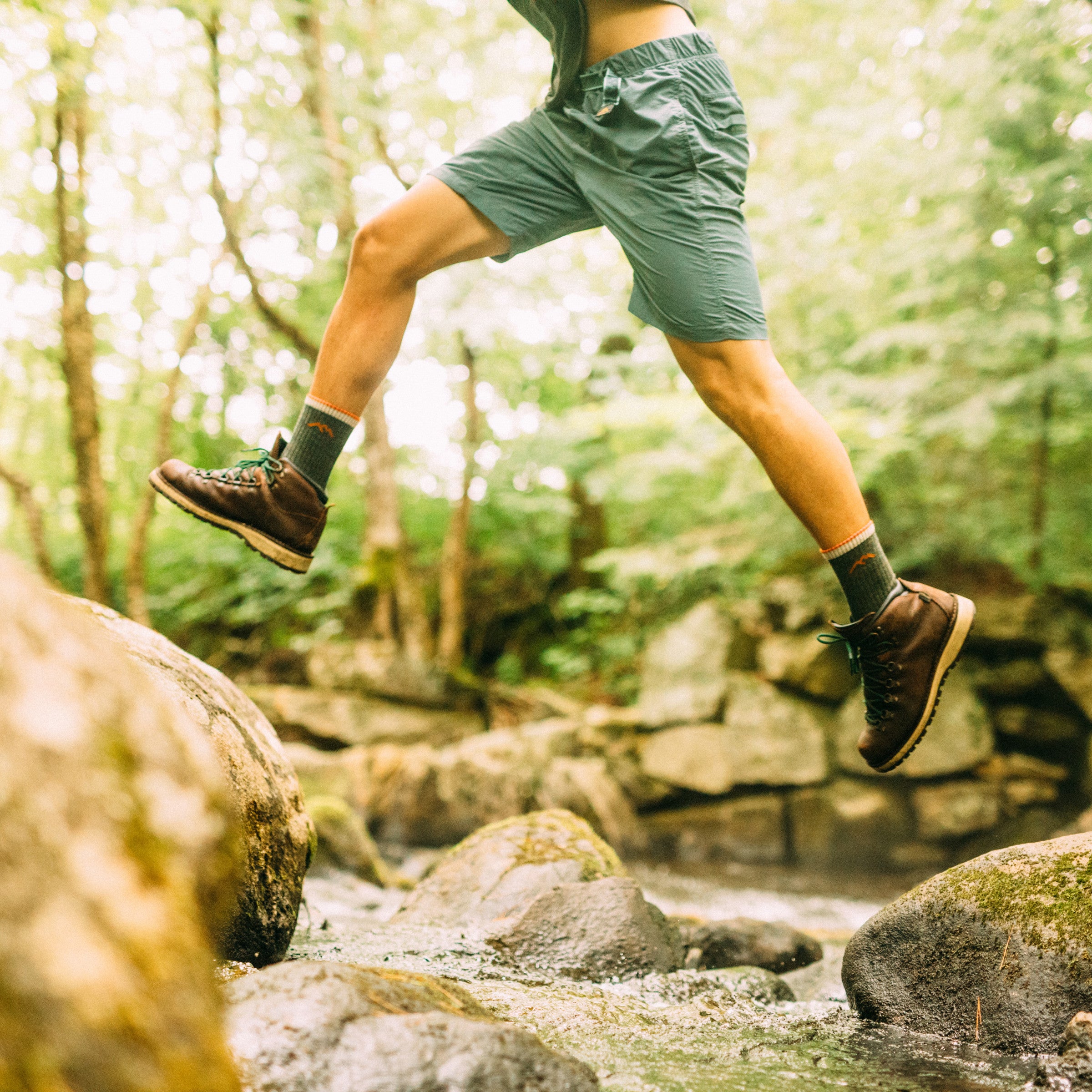 Men's Midweight Hiking Socks - Micro Crew Hiker Socks for Outdoor Trekking & Camping - Breathable & Cushioned for All-Day Comfort on Trails