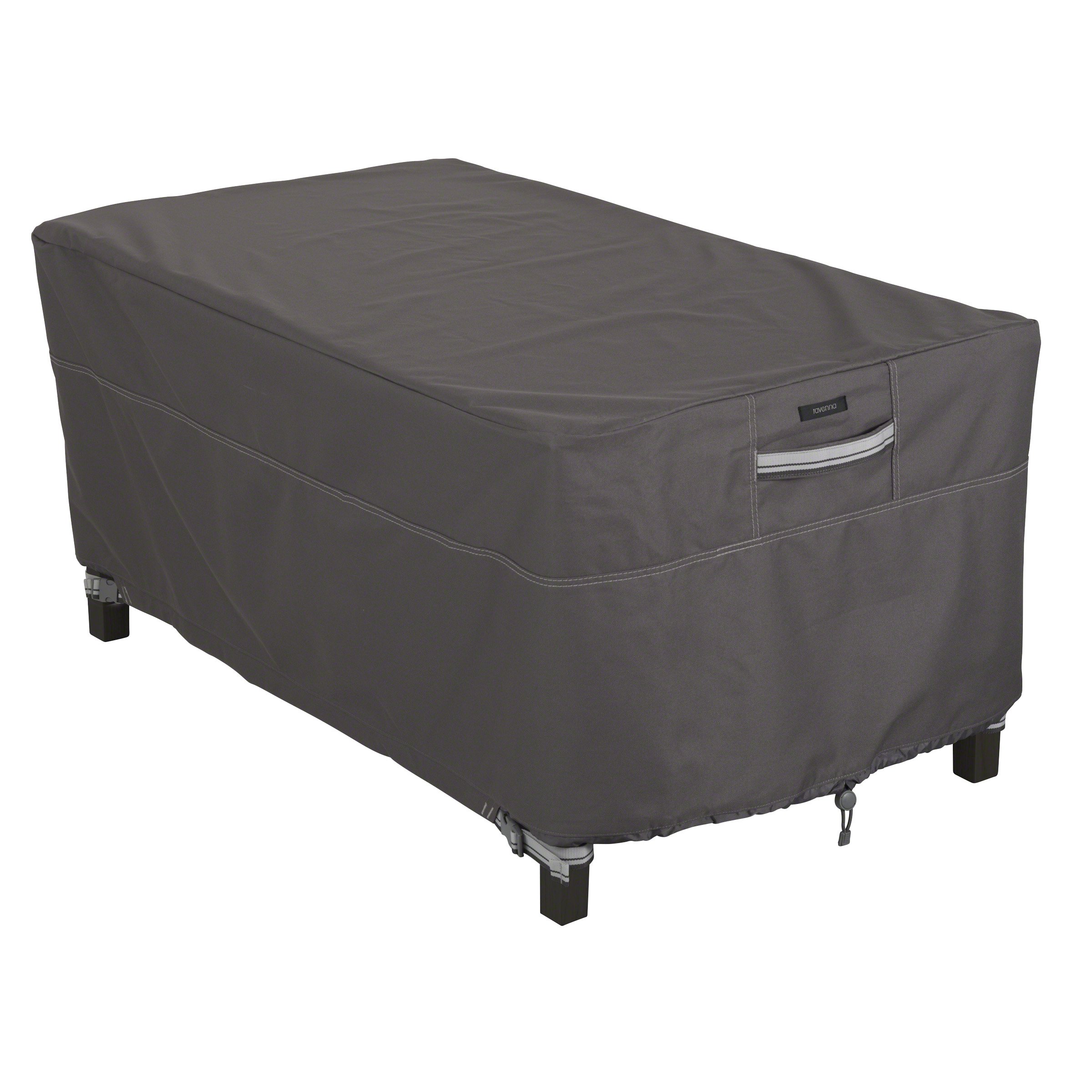 Classic Accessories Ravenna 48-Inch Water-Resistant Rectangular Patio Coffee Table Cover – Durable Outdoor Table Protection for All Seasons