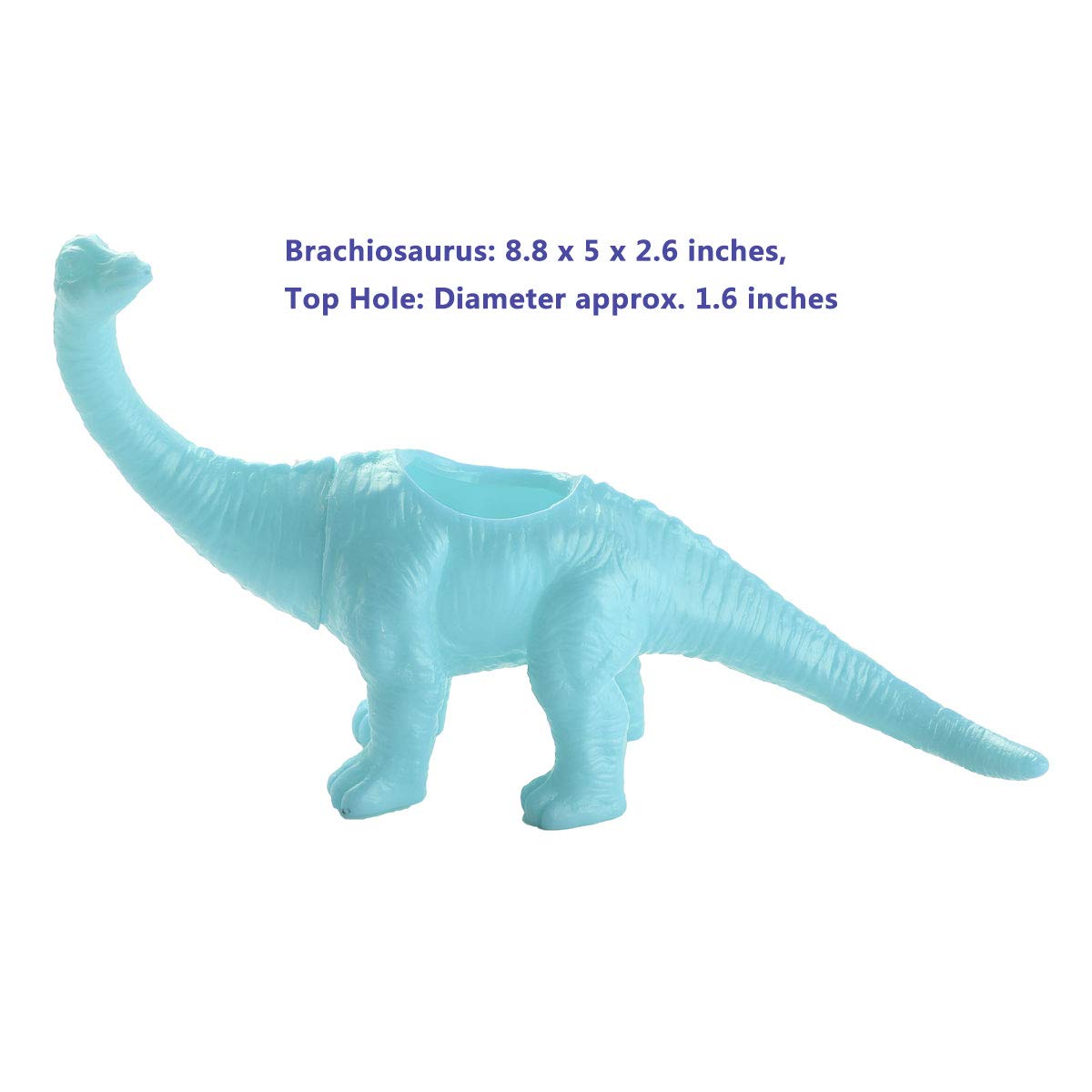 Creative Dinosaur & Rabbit Shaped Succulent Planter - Cactus Bonsai Flower Pot for Home, Office & Desktop Decoration (Light Blue Brachiosaurus) | Perfect for Indoor Plants, Small Succulents & Home Gardening Gifts
