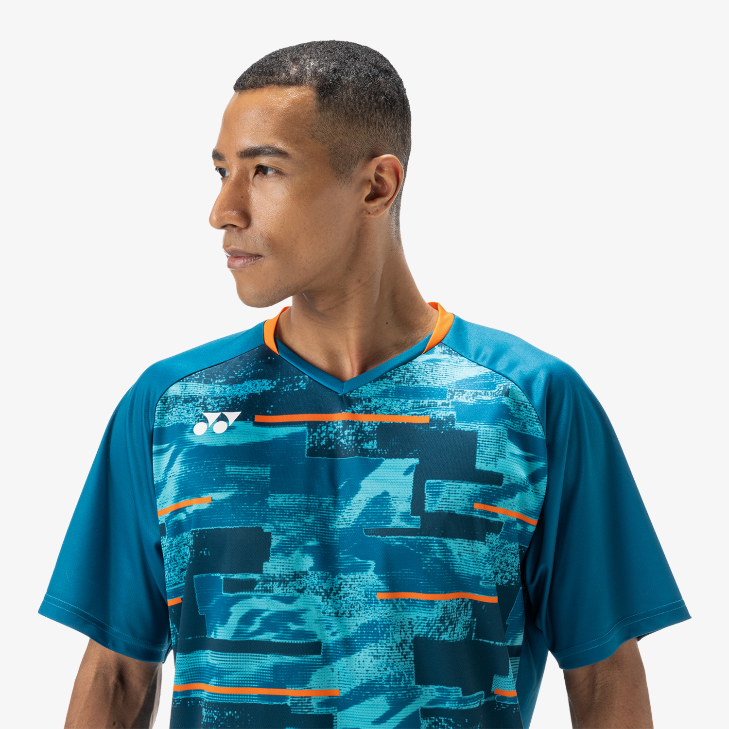 Yonex YM0034 Men's Crew Neck T-Shirt - Breathable & Comfortable Athletic Shirt for Tennis, Running & Gym Workouts (Blue Green)