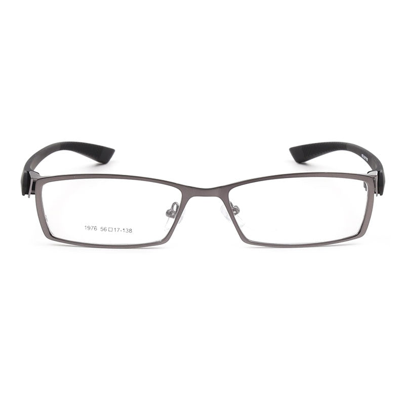 Bclear Men's Full Rim Alloy Frame Flexible Temple Eyeglasses N1976 - Lightweight & Durable Glasses for Work, Reading & Everyday Use