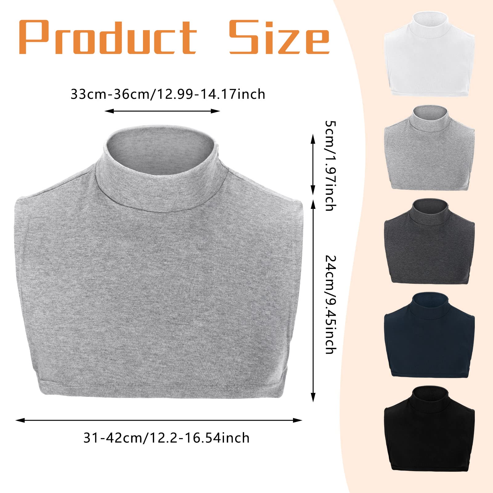 SATINIOR Women's Detachable Faux Turtleneck Collar - Warm Mock Blouse Neck Piece for Layering, Winter Fashion Accessory | Perfect for Office Wear, Date Night & Cold Weather Outfits