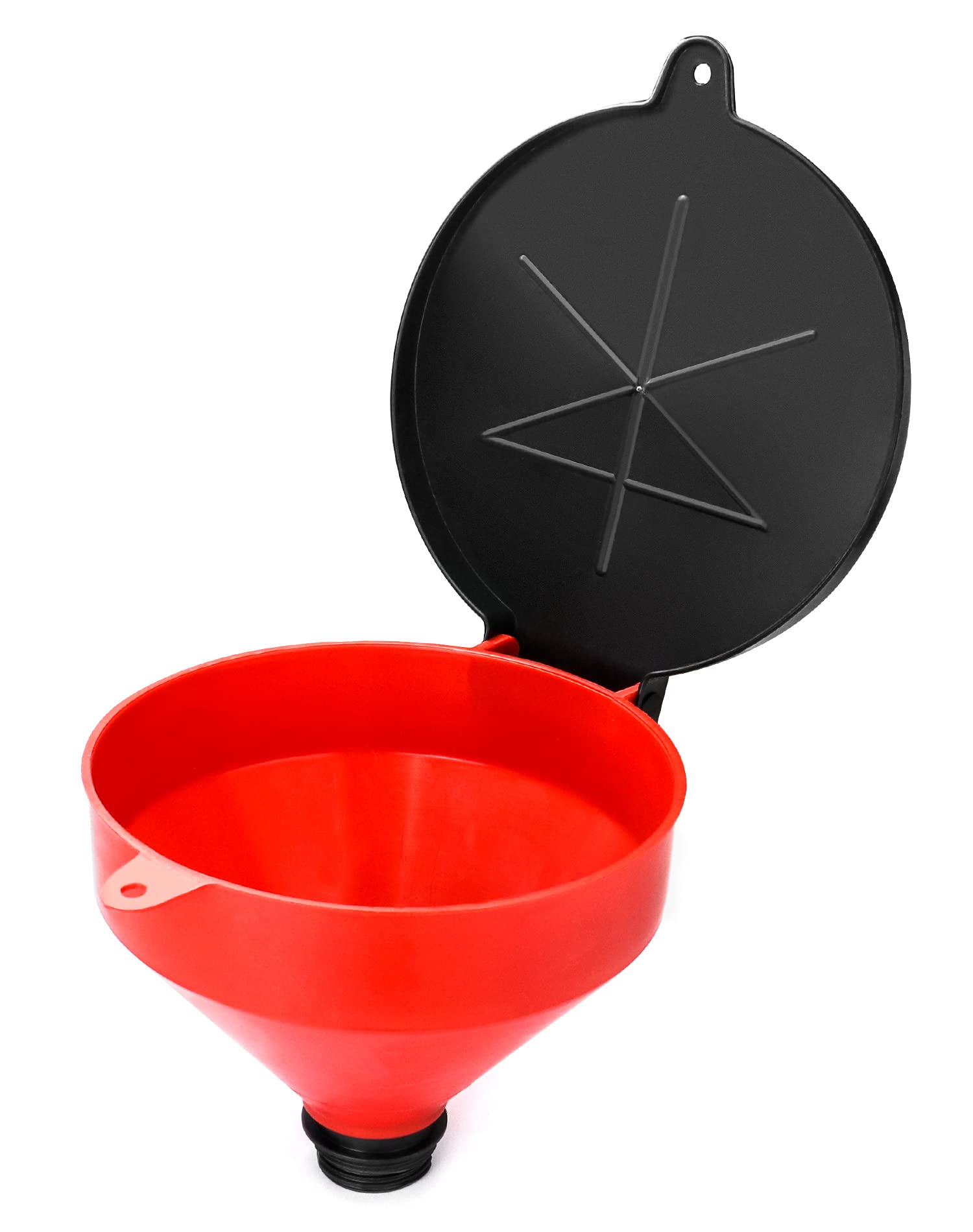 QWORK 4 Quart Lockable Drum Funnel with Removable Screen Filter & 2