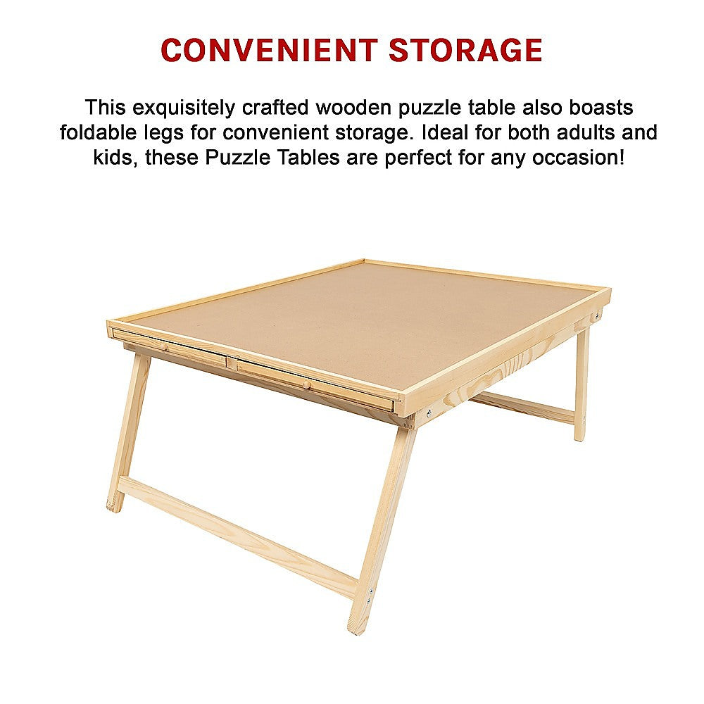 1500 Piece Puzzle Board - 70cm x 90cm Wooden Jigsaw Puzzle Table with Adjustable Legs for Adults & Kids - Perfect for Family Game Night, Home Decor, and Educational Activities
