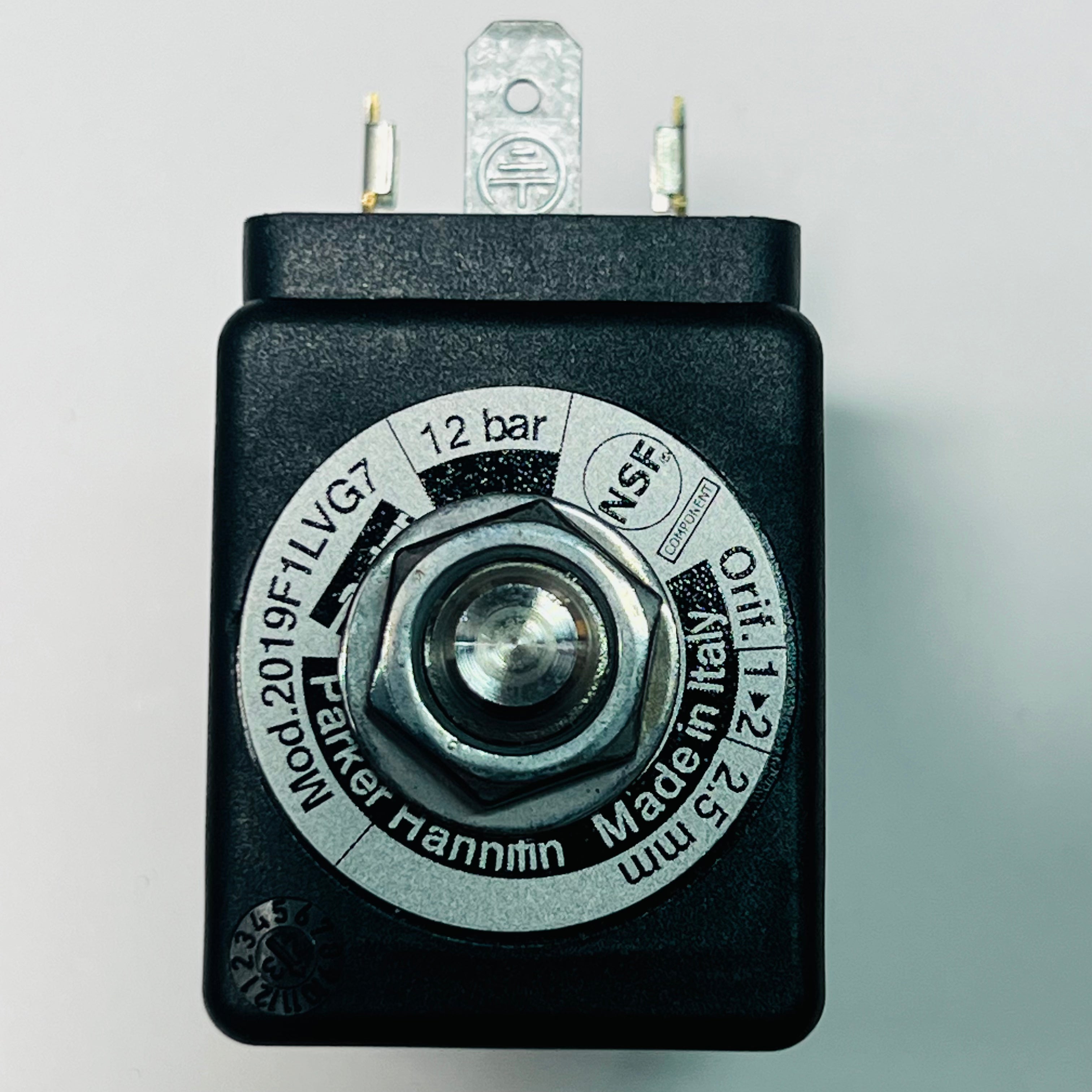 2-Way Stainless Steel Solenoid Valve V220/50-60 9W with Mounting Base - 2.5mm Orifice, Rubin Sealing (Liquipure Series) - Ideal for Water Dispensers, Coffee Machines & Industrial Fluid Control Systems